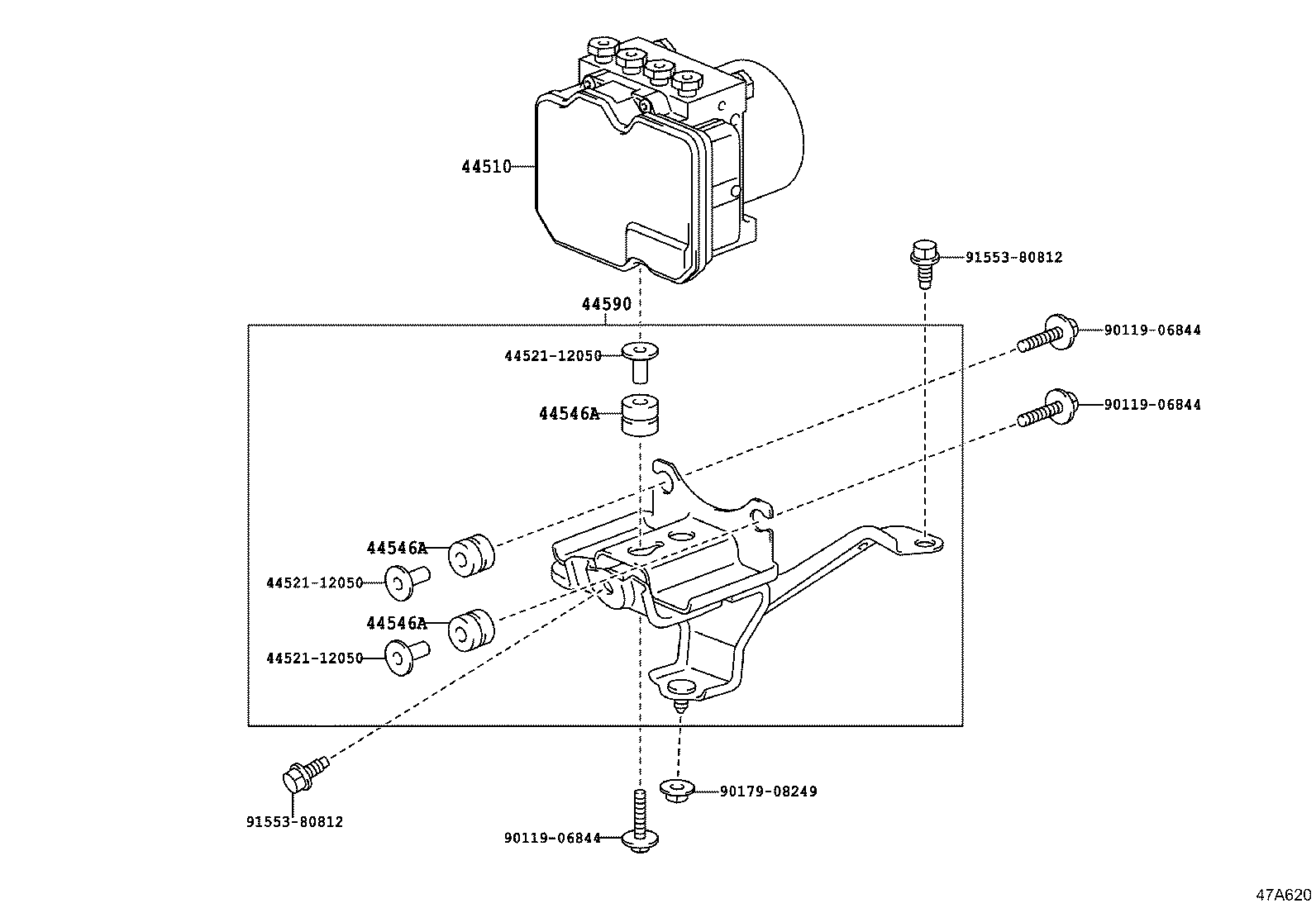 47311-53140 TUBE, FRONT BRAKE, NO.1 product image