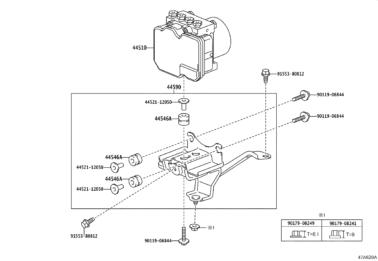 44590-53180 BRACKET ASSY, BRAKE ACTUATOR product image