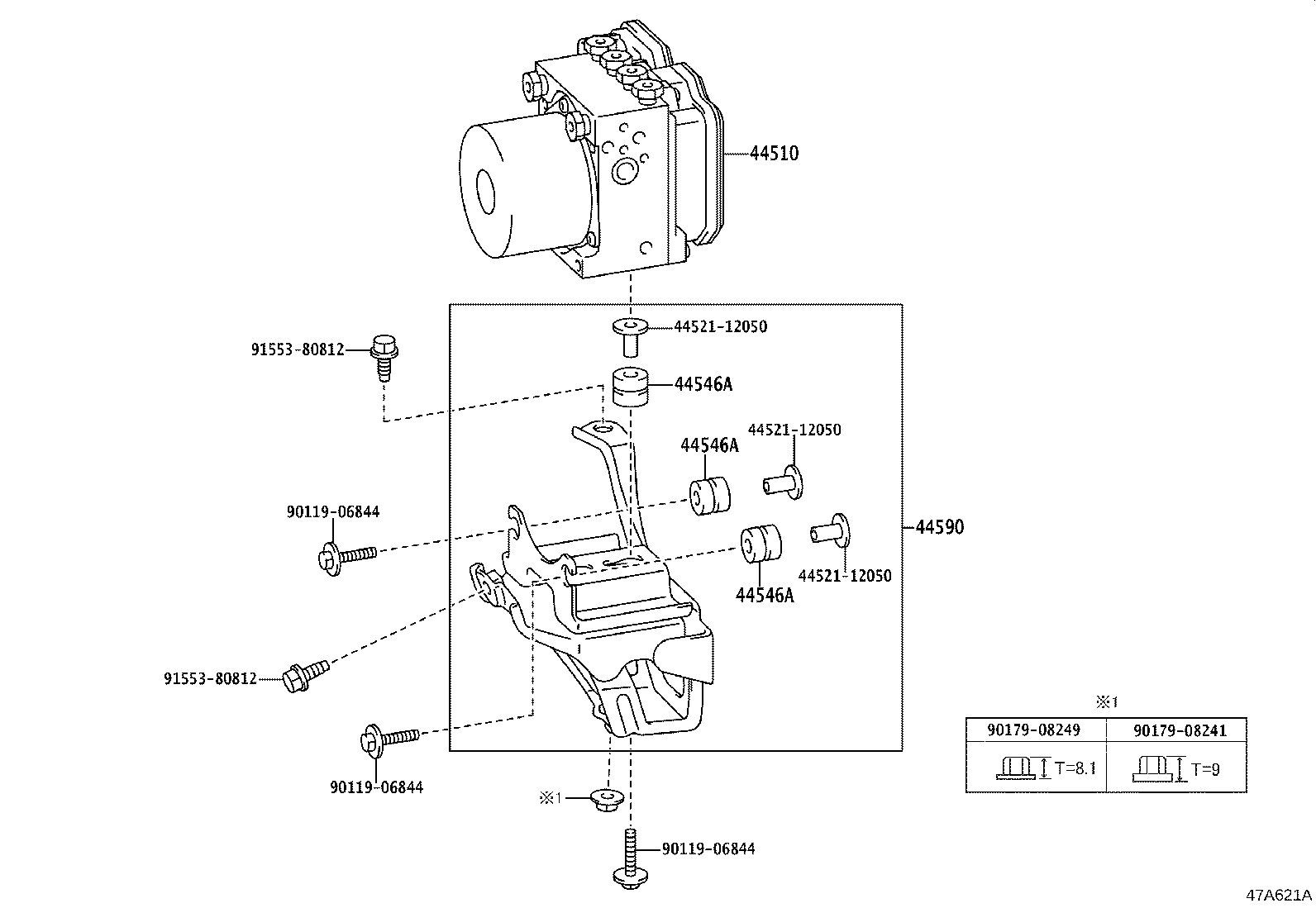 44590-53180 BRACKET ASSY, BRAKE ACTUATOR product image