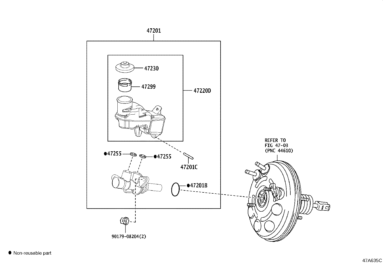 47201-0D600 CYLINDER SUB-ASSY, BRAKE MASTER product image
