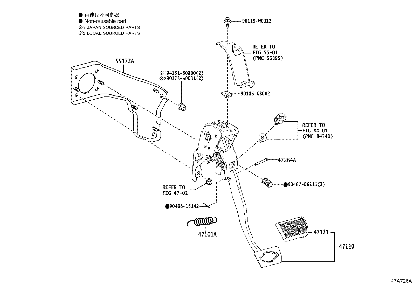 47110-F4070 SUPPORT ASSY, BRAKE PEDAL product image