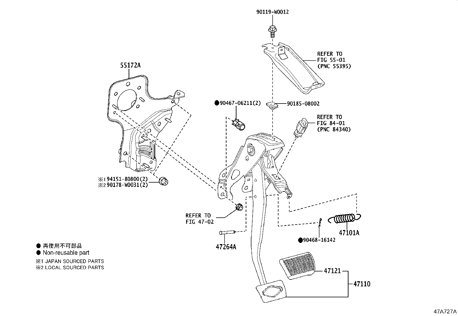 47110-F4070 SUPPORT ASSY, BRAKE PEDAL product image