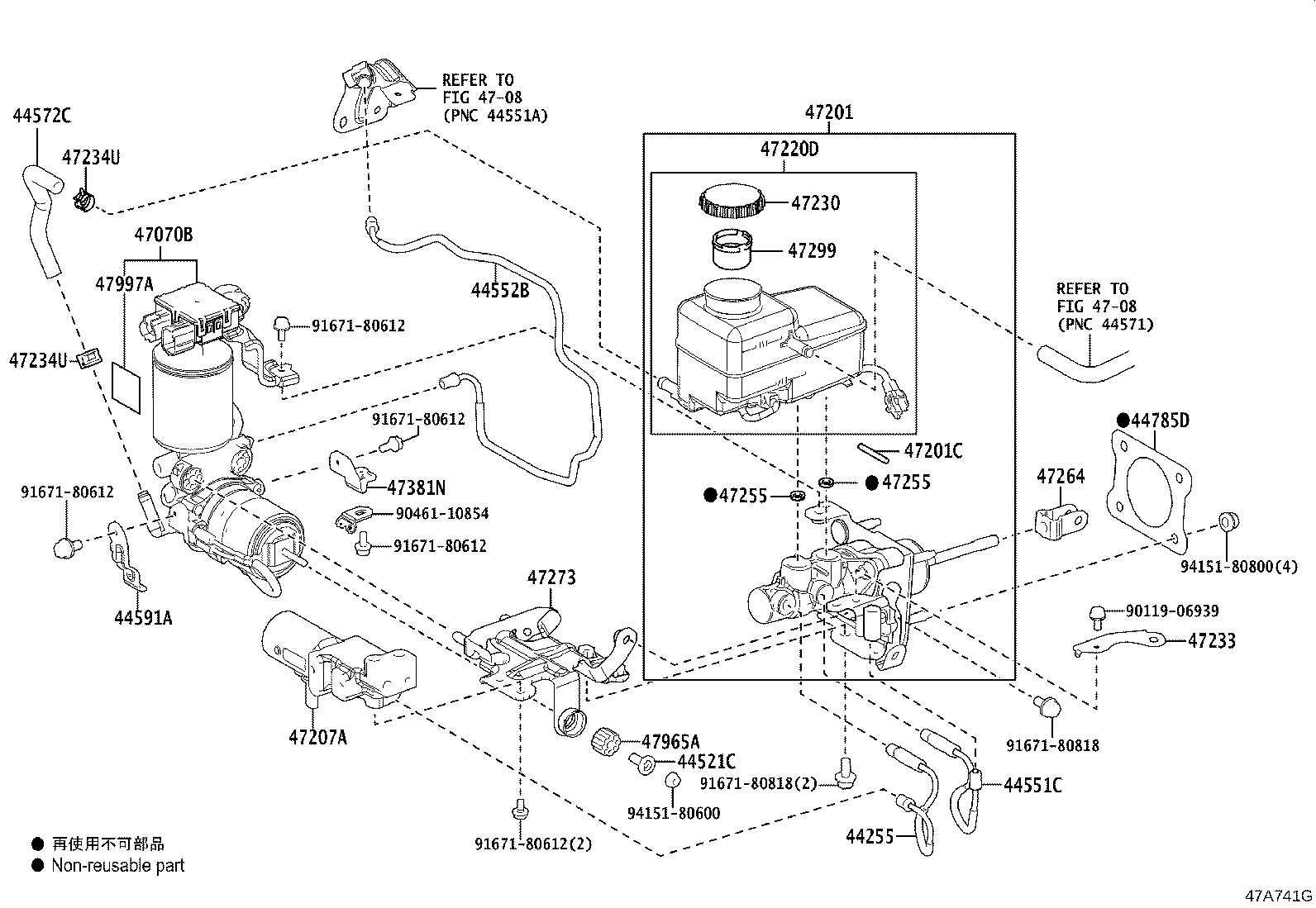 47201-11050 CYLINDER SUB-ASSY, BRAKE MASTER product image