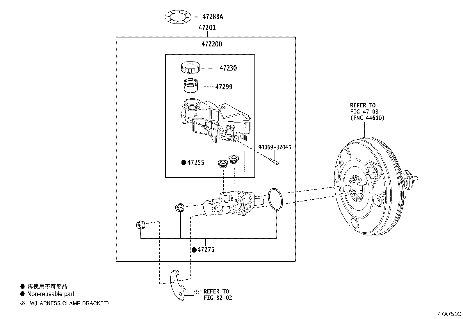 47050-10100 BRAKE BOOSTER ASSY, W/MASTER CYLINDER product image