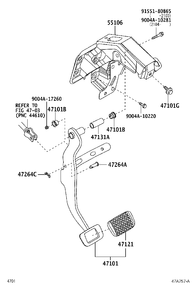 47121-BZ040 PAD, BRAKE PEDAL product image