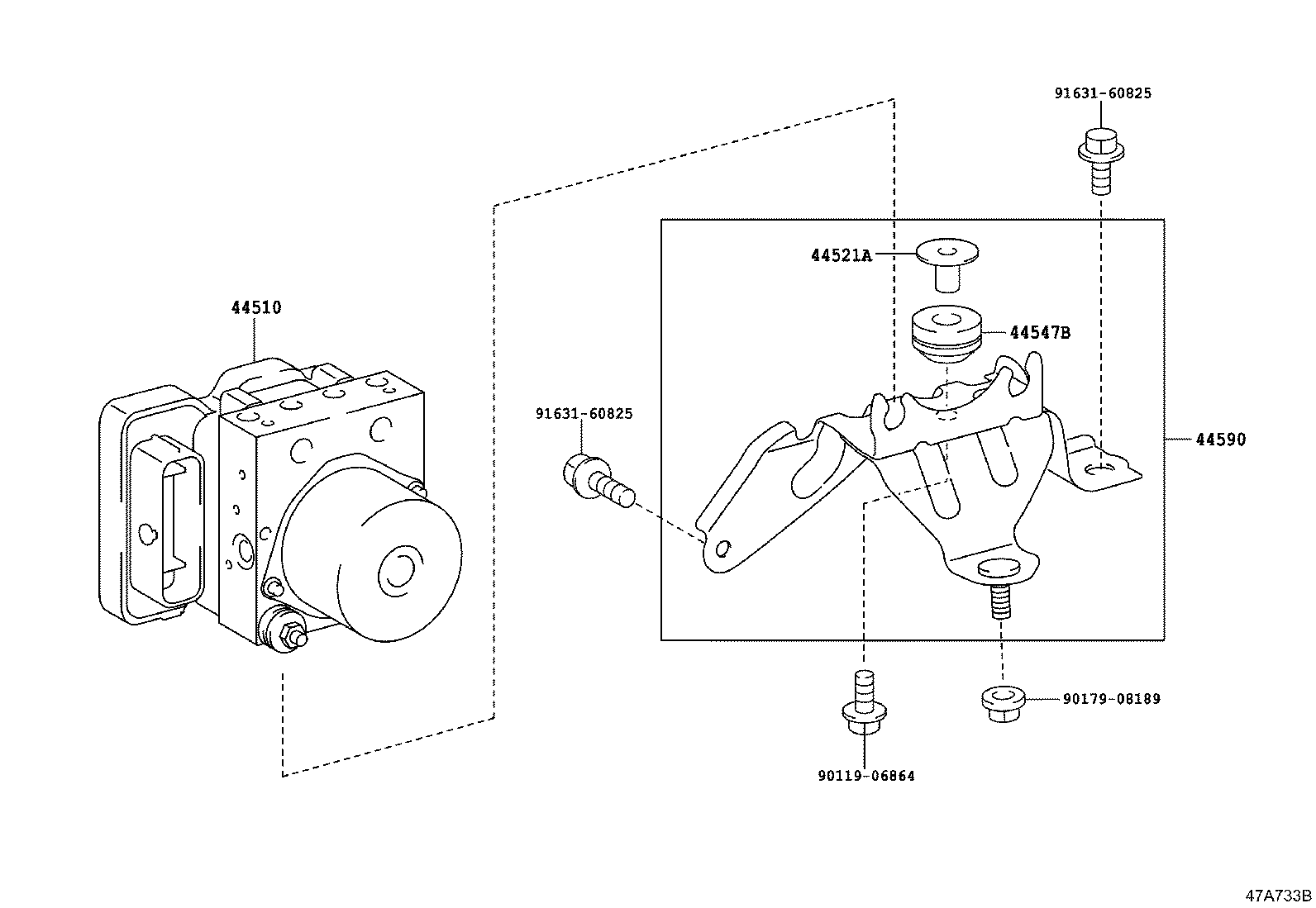 47315-02400 TUBE, FRONT BRAKE, NO.5 product image