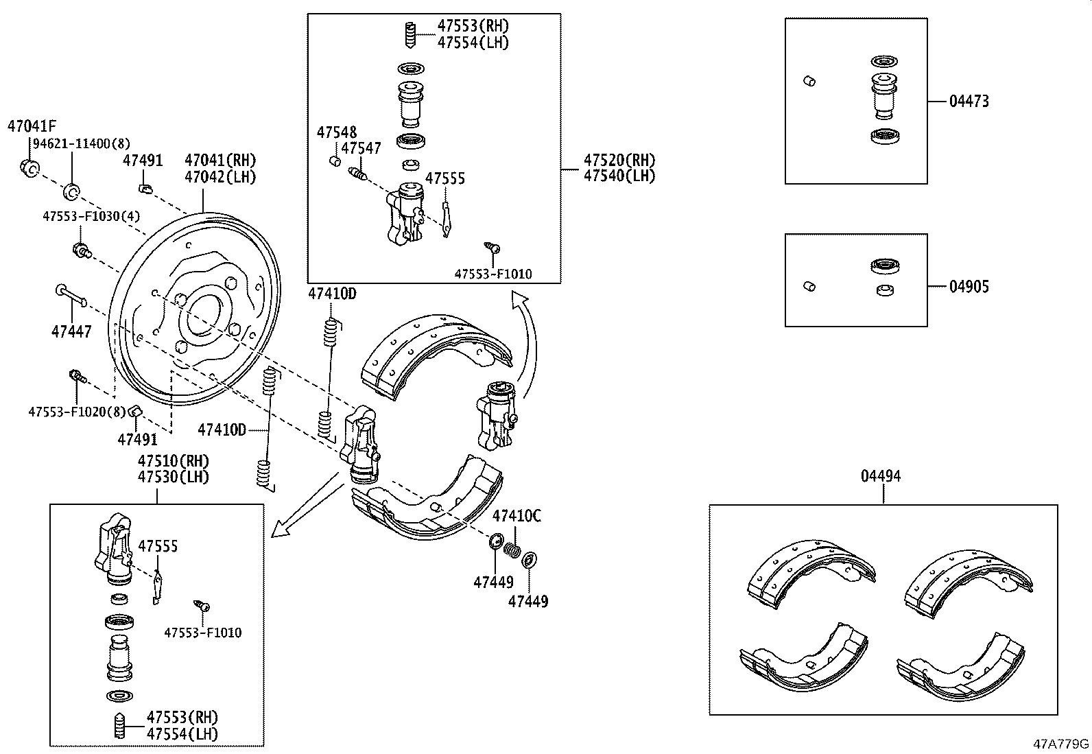 04494-25070 SHOE KIT, FRONT BRAKE product image