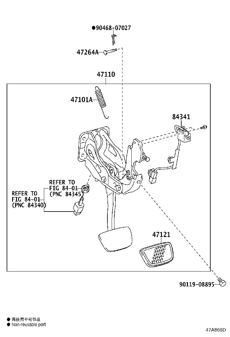 47110-60324 SUPPORT ASSY, BRAKE PEDAL product image