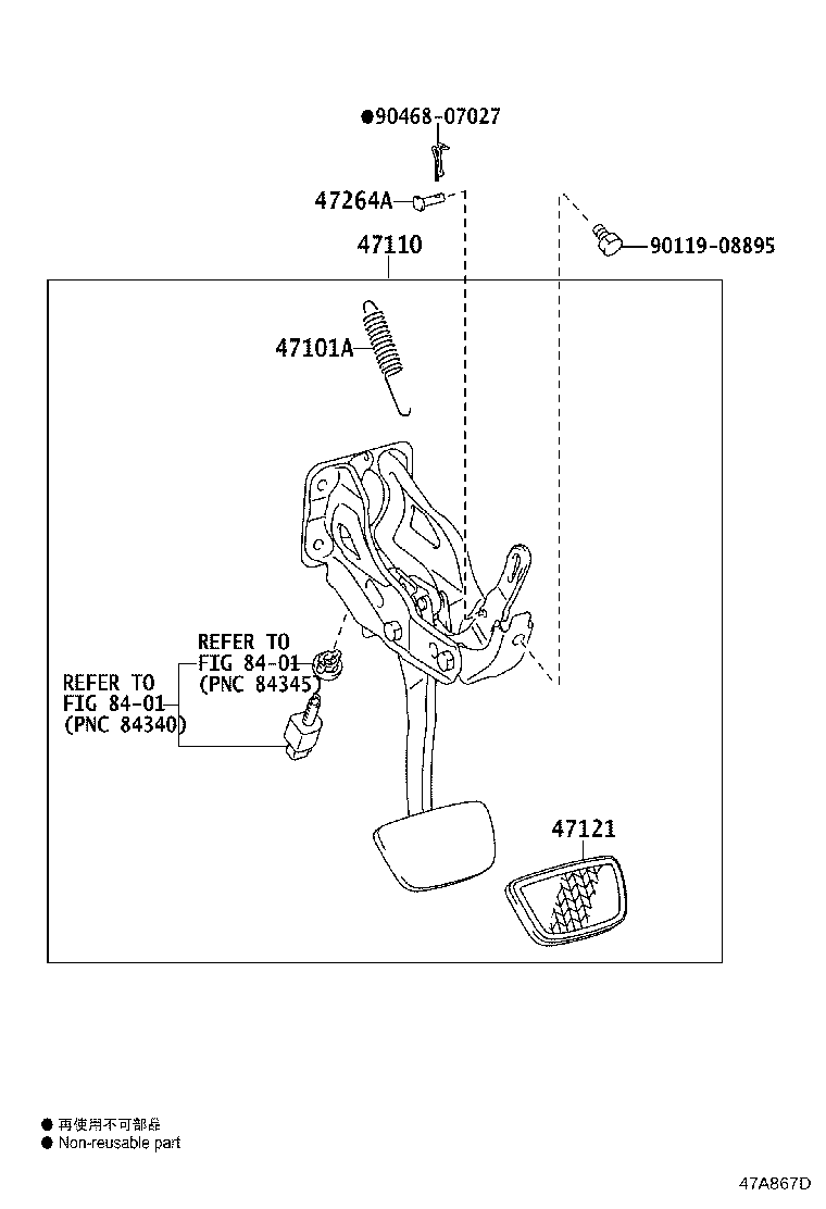 47110-60324 SUPPORT ASSY, BRAKE PEDAL product image