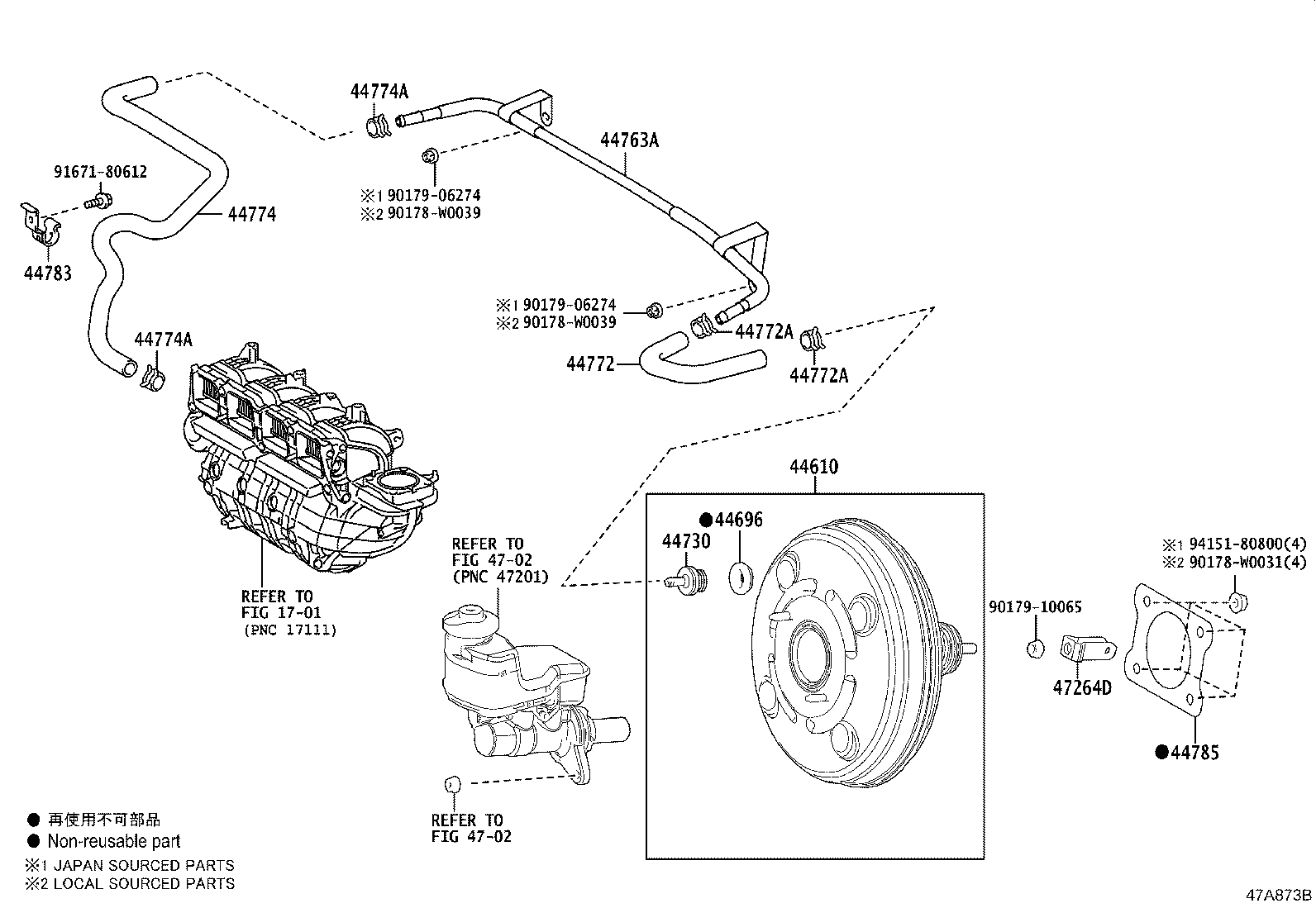 44774-33130 HOSE, UNION TO CONNECTOR TUBE product image