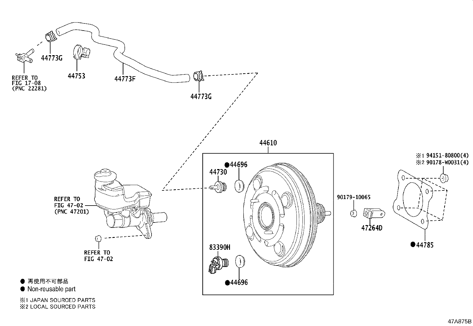 44774-33130 HOSE, UNION TO CONNECTOR TUBE product image