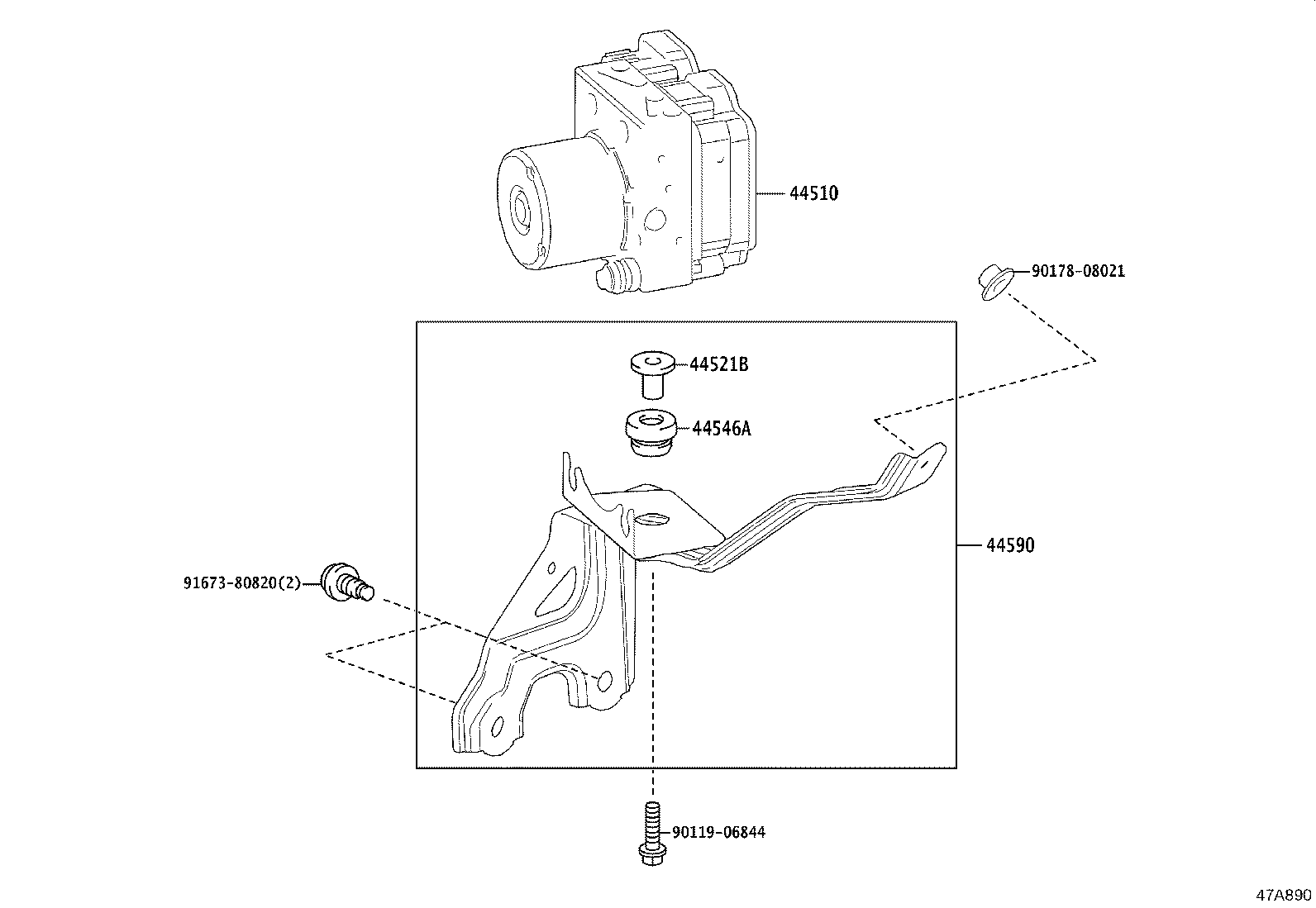 47311-33430 TUBE, FRONT BRAKE, NO.1 product image