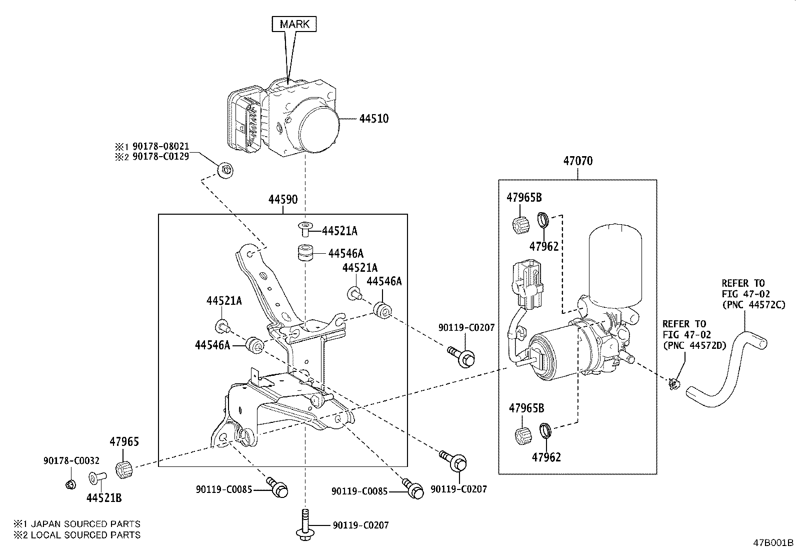 44590-06370 BRACKET ASSY, BRAKE ACTUATOR product image