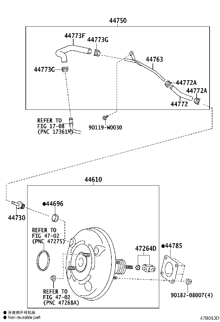 44773-52290 HOSE, UNION TO CHECK VALVE product image