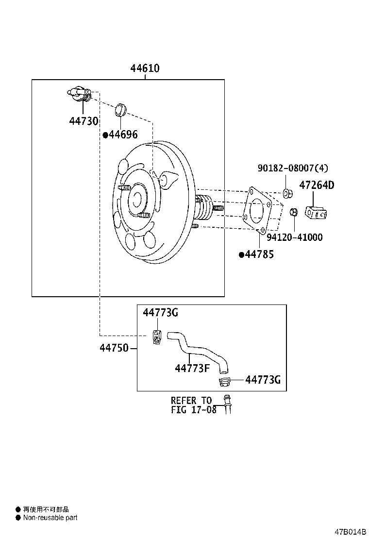 44773-52290 HOSE, UNION TO CHECK VALVE product image