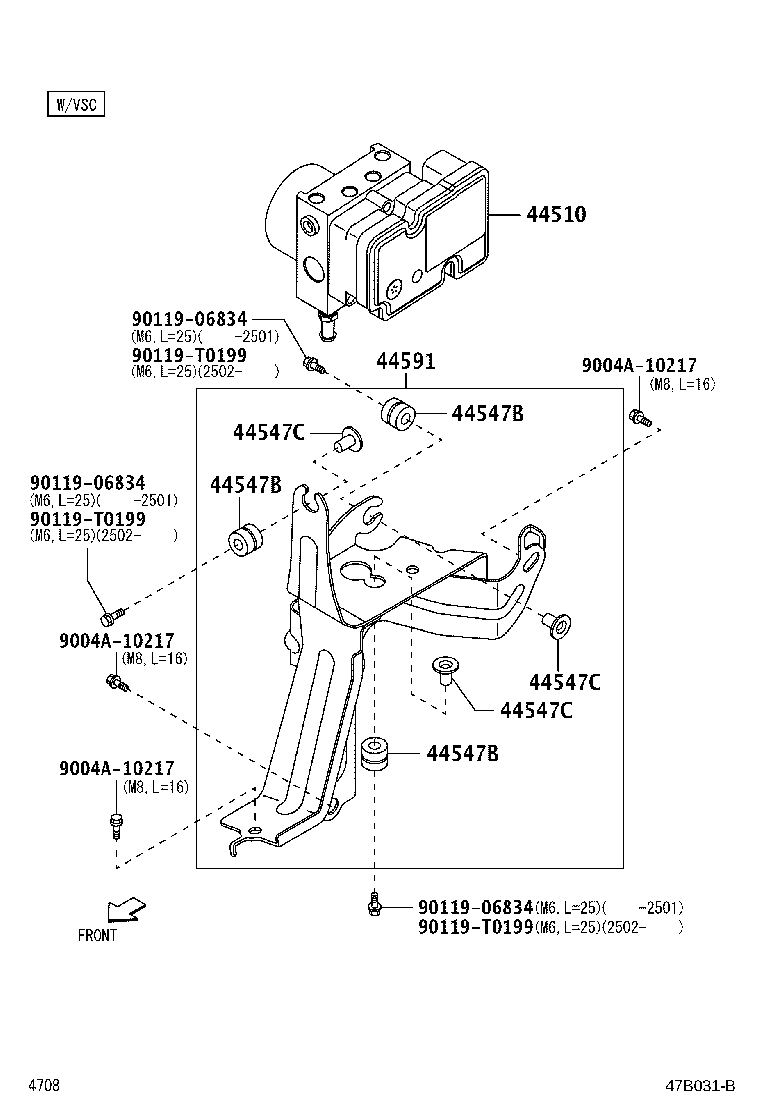 44590-BZ110 BRACKET, BRAKE ACTUATOR, NO.1 product image