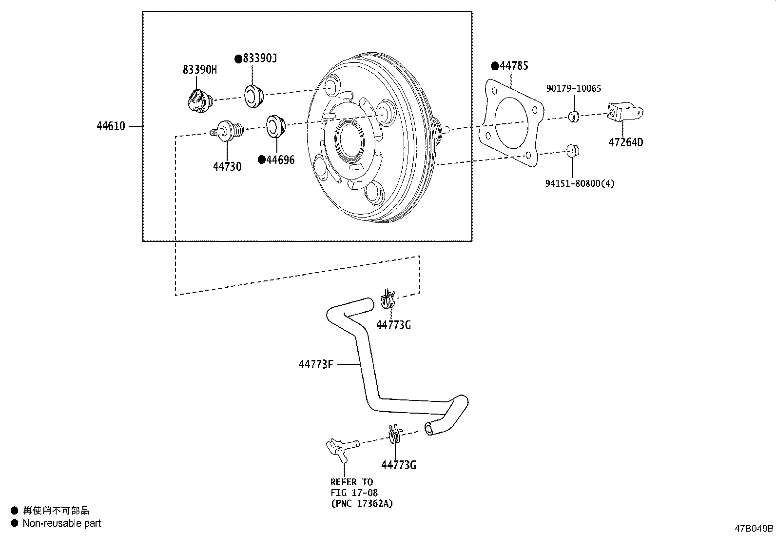 44773-48260 HOSE, UNION TO CHECK VALVE product image