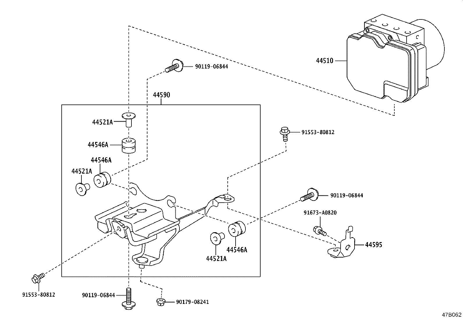 47311-30730 TUBE, FRONT BRAKE, NO.1 product image
