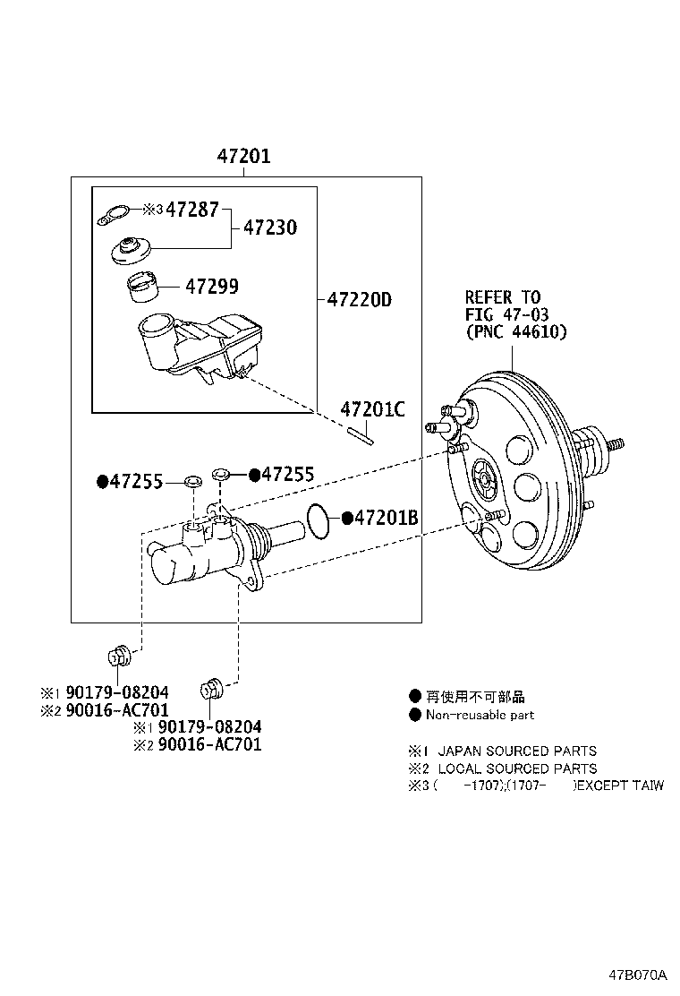 Toyota 47230-0D160 CAP ASSY, BRAKE MASTER CYLINDER RESERVOIR FILLER