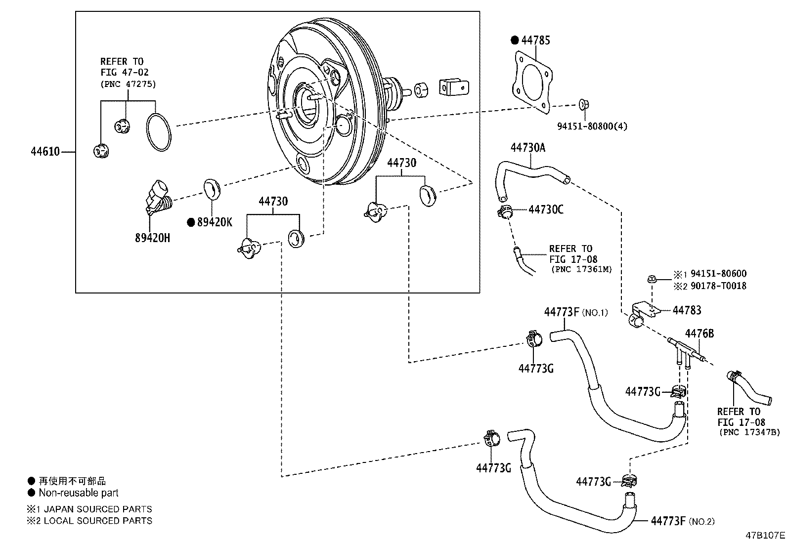 44773-F4010 HOSE, UNION TO CHECK VALVE product image