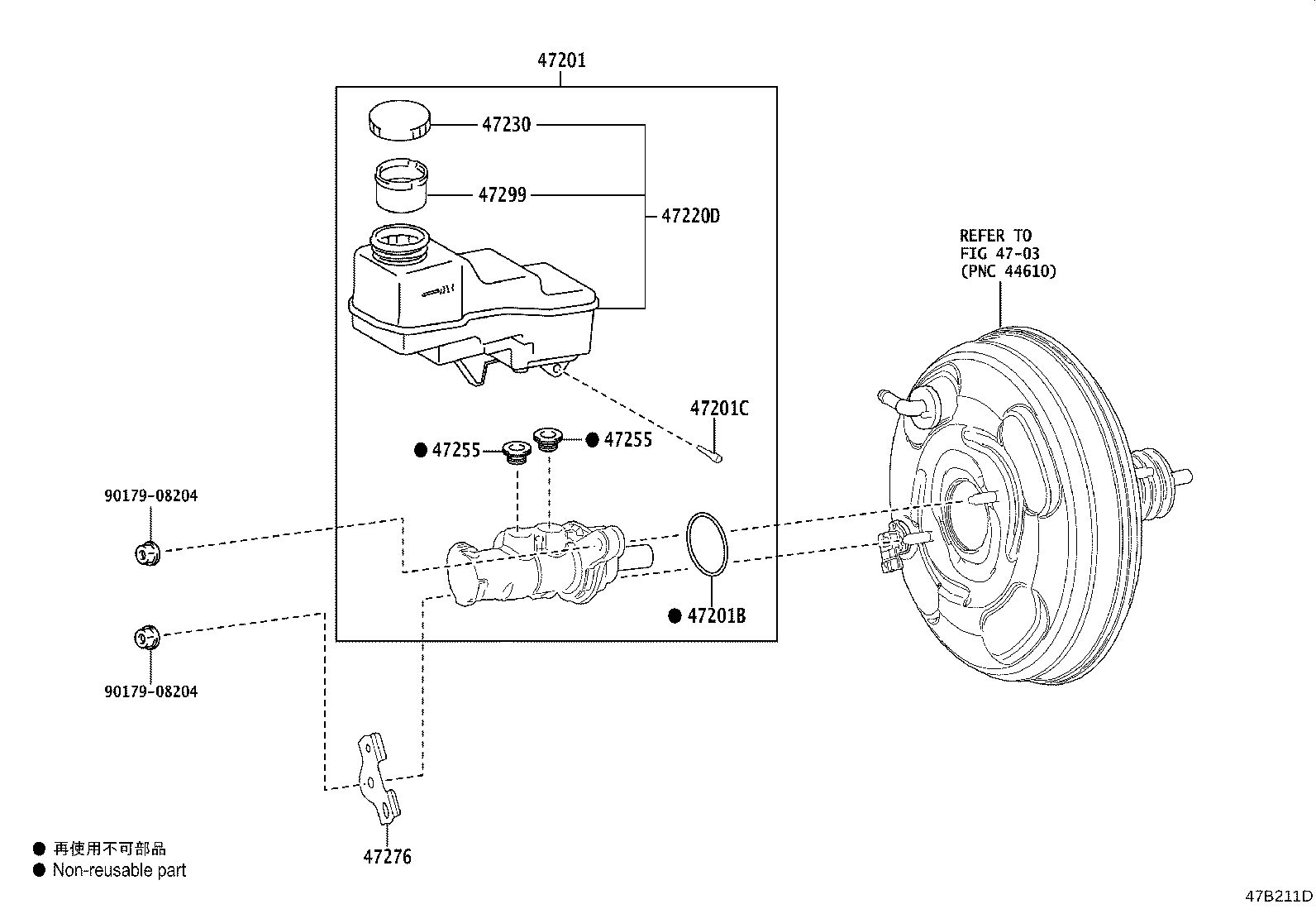 47201-F4030 CYLINDER SUB-ASSY, BRAKE MASTER product image