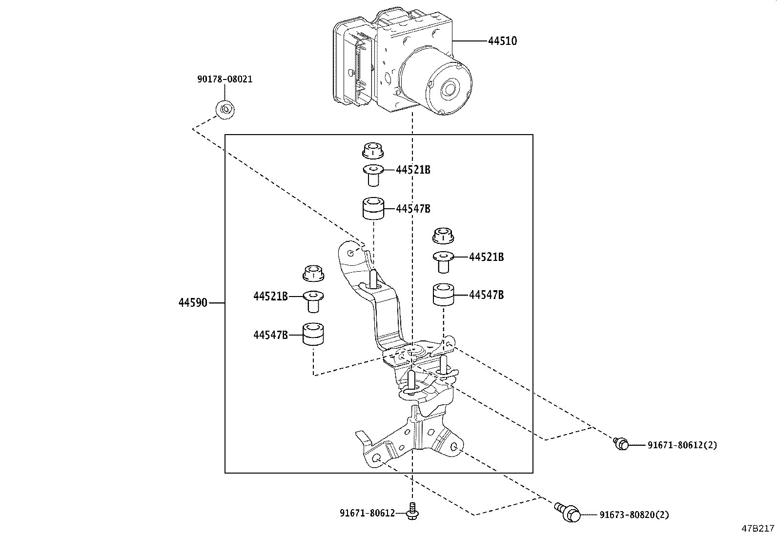 47940-33020 BRACKET ASSY, BRAKE ACTUATOR product image