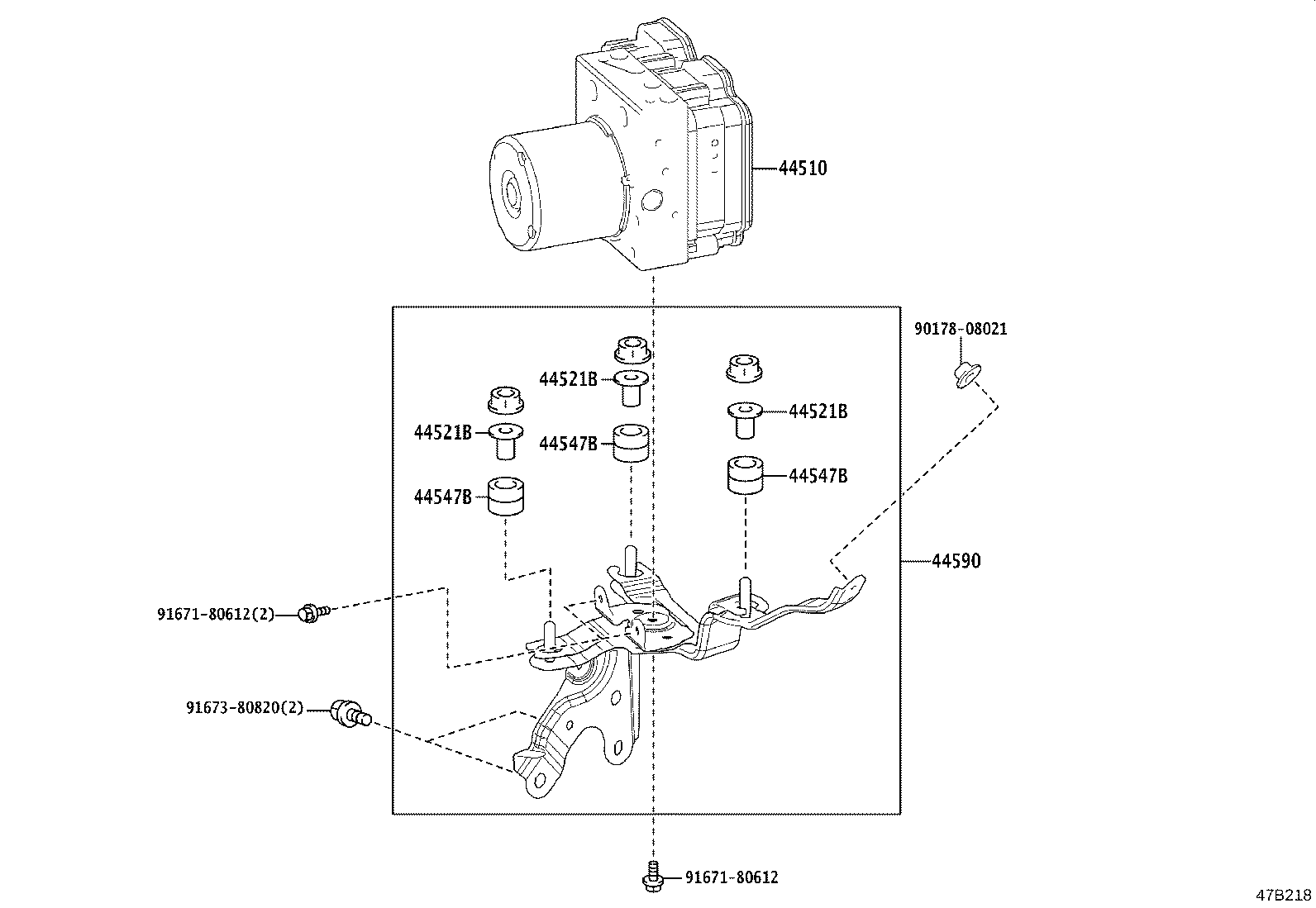 47940-33020 BRACKET ASSY, BRAKE ACTUATOR product image