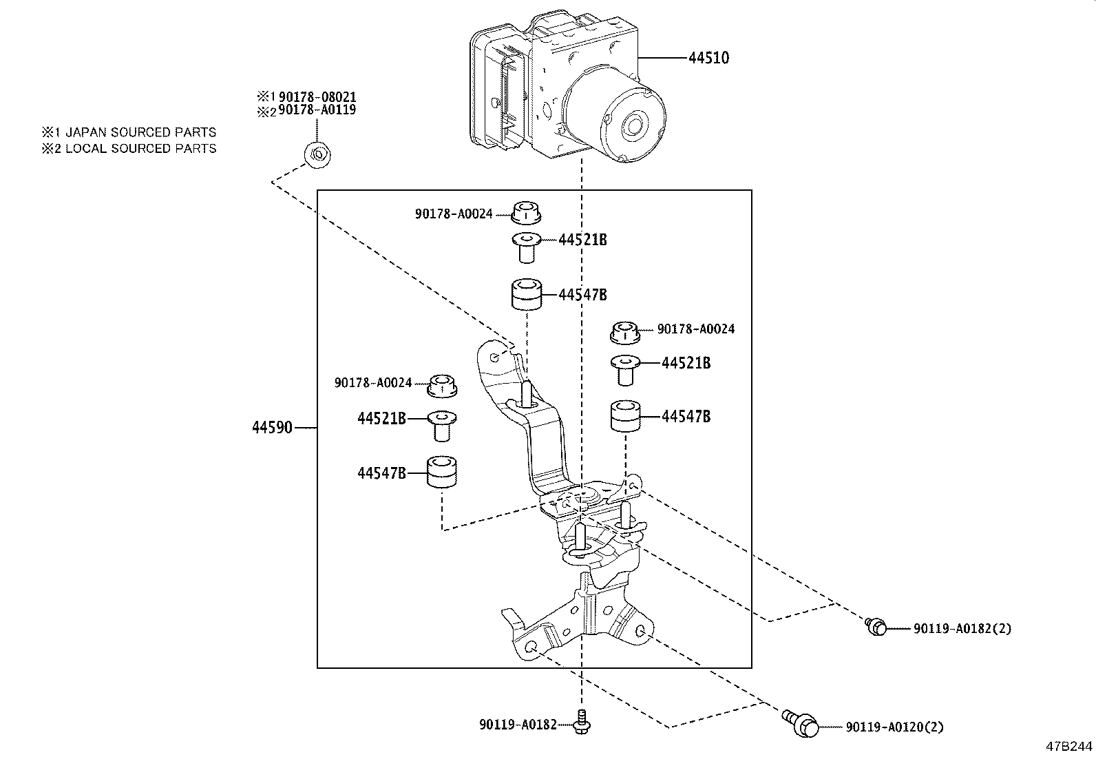 47321-07090 TUBE, REAR BRAKE, NO.1 product image