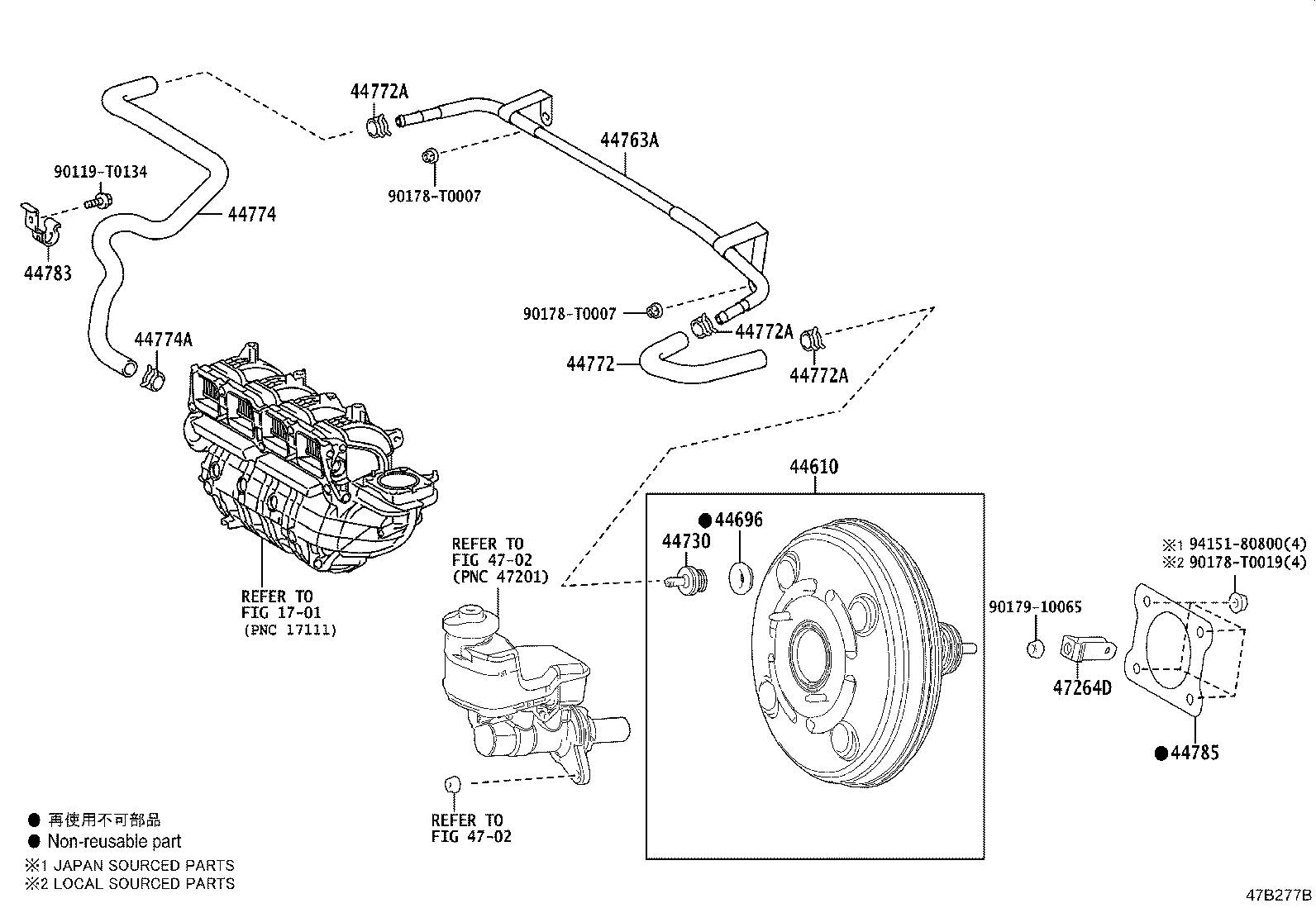 44774-06150 HOSE, UNION TO CONNECTOR TUBE product image