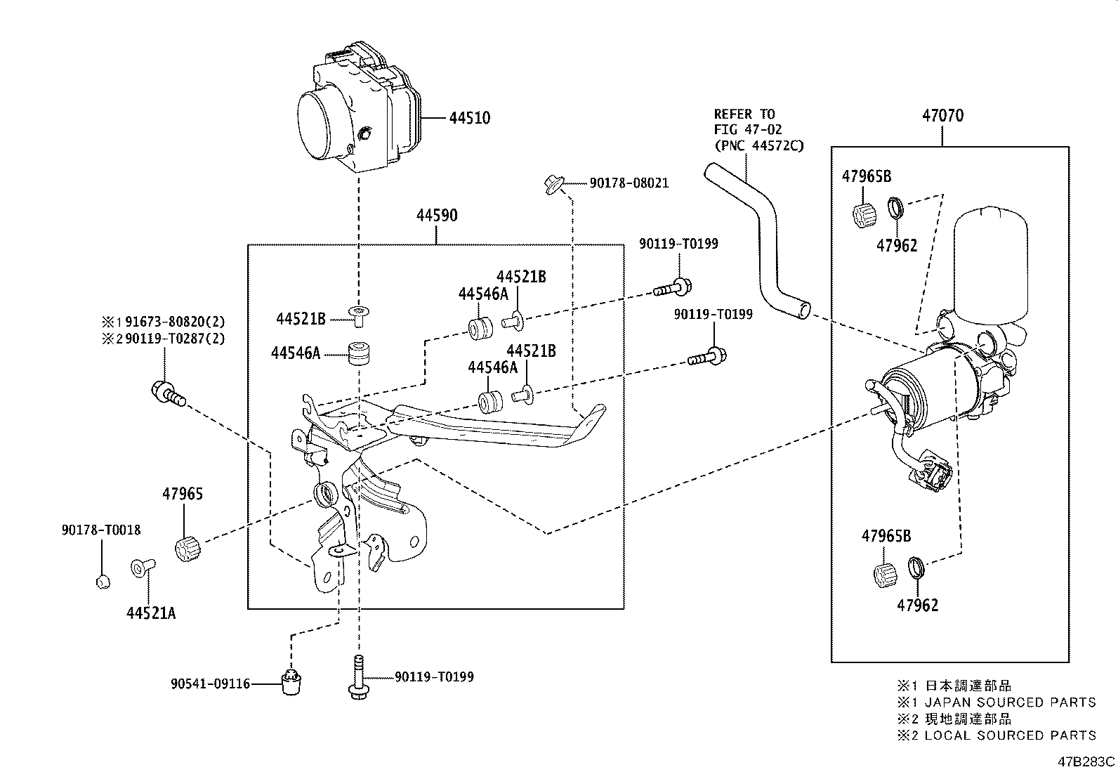 44590-06340 BRACKET ASSY, BRAKE ACTUATOR product image