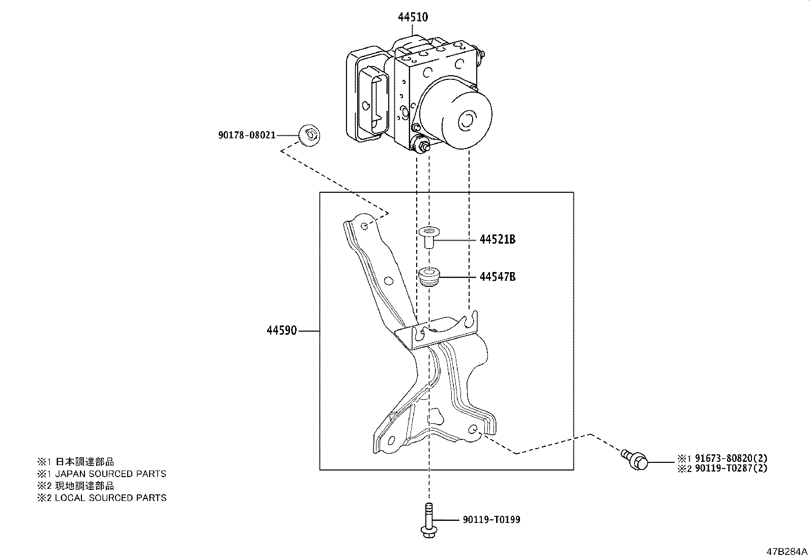 44590-06340 BRACKET ASSY, BRAKE ACTUATOR product image