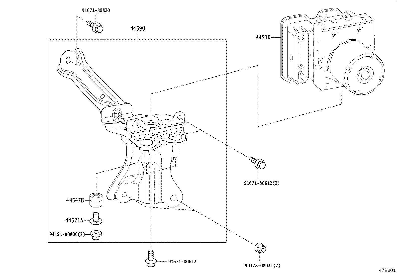 47311-76030 TUBE, FRONT BRAKE, NO.1 product image