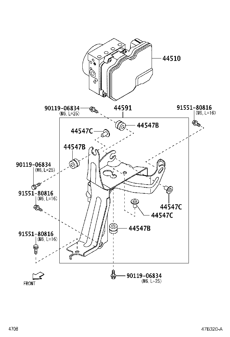 47311-BZ620 TUBE, FRONT BRAKE, NO.1 product image