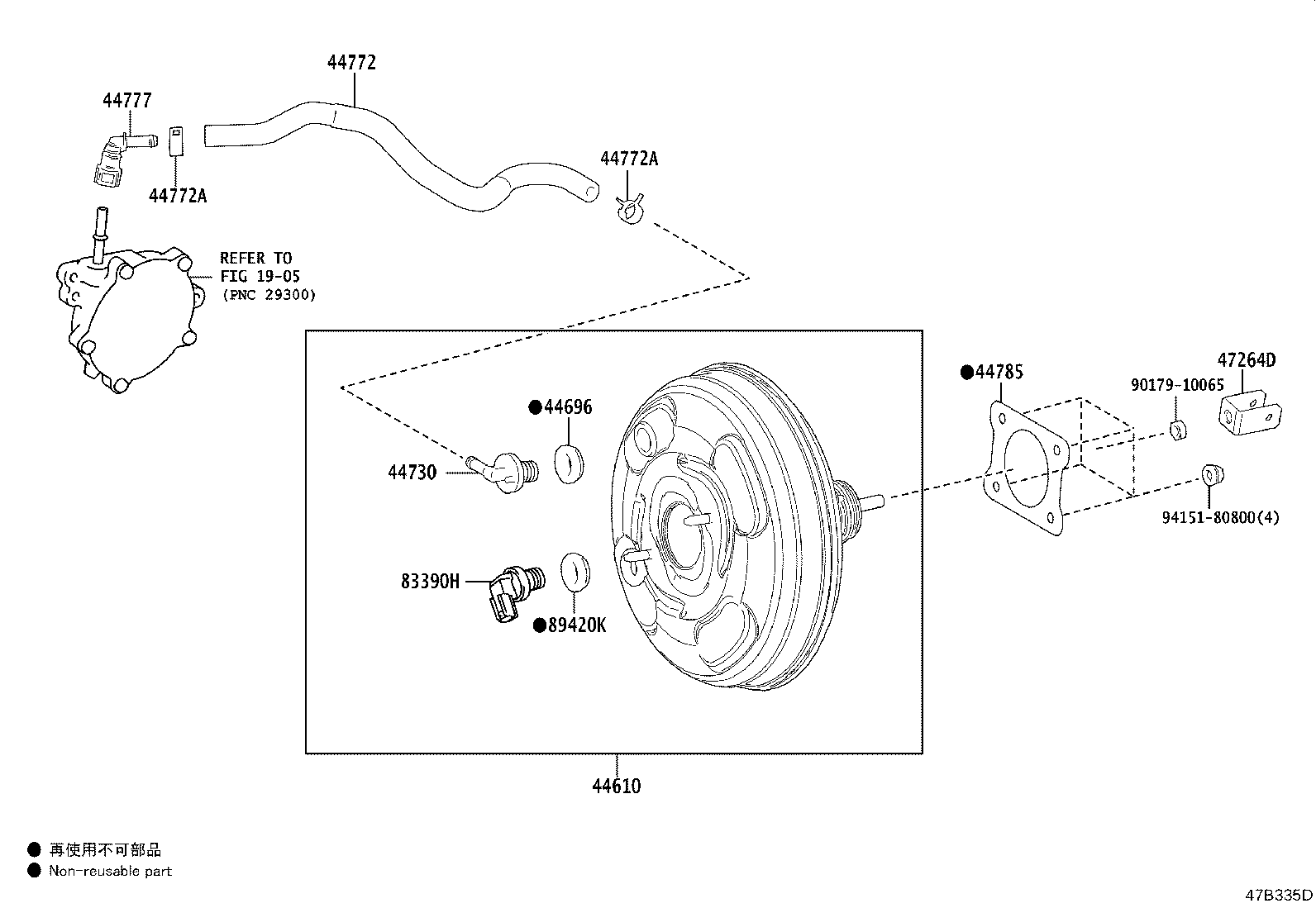 Toyota 44610-76070 BOOSTER ASSY, BRAKE