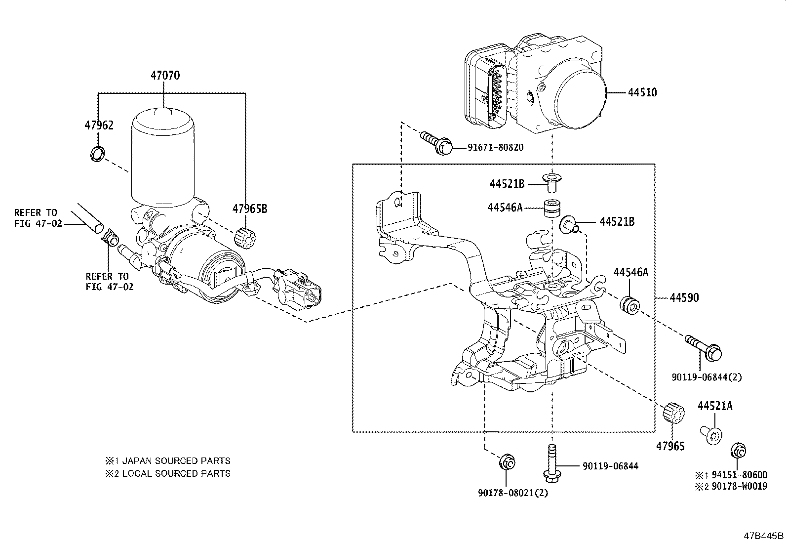 44590-02620 BRACKET ASSY, BRAKE ACTUATOR product image
