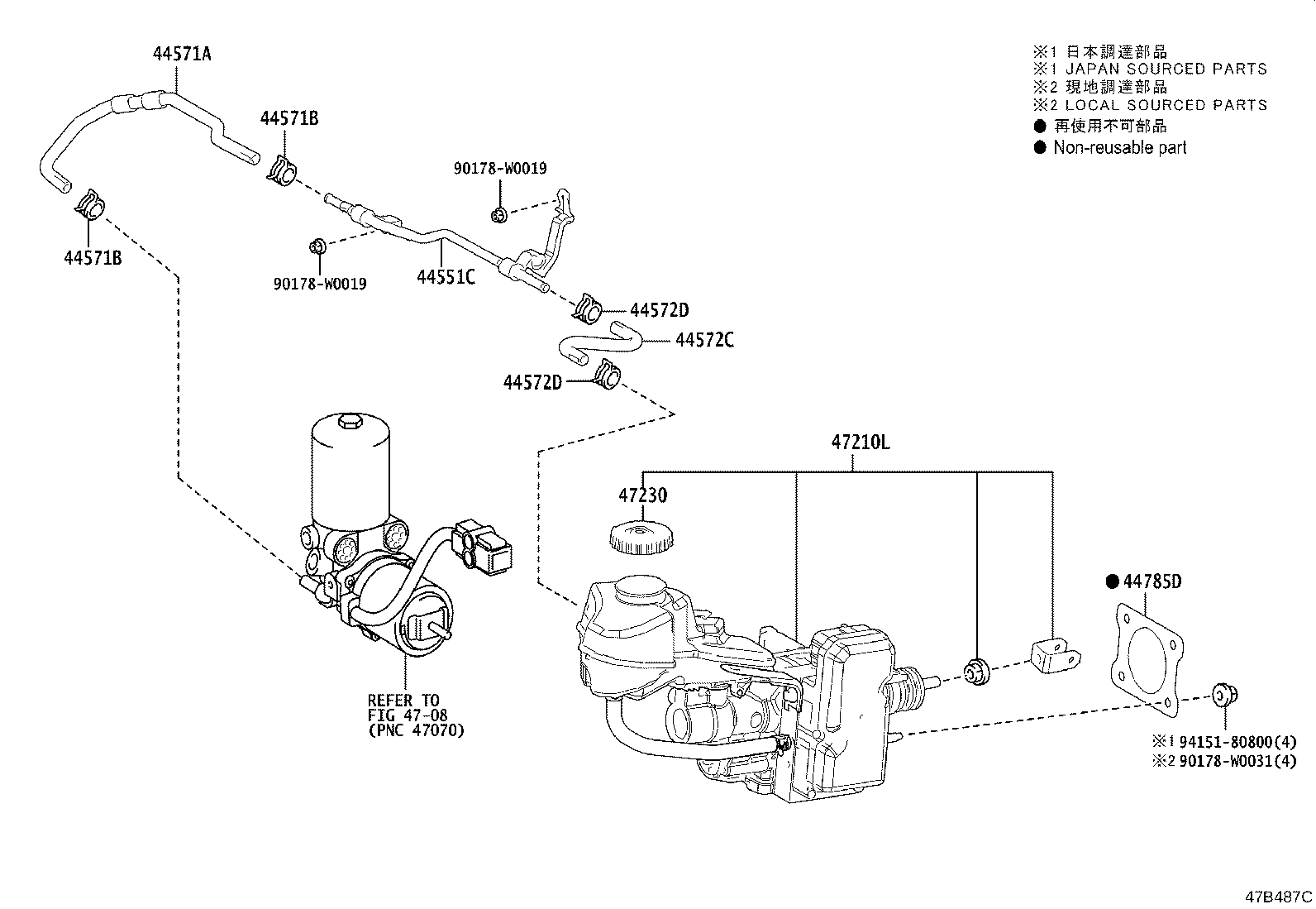 47210-02100 BRAKE BOOSTER ASSY, W/MASTER CYLINDER product image