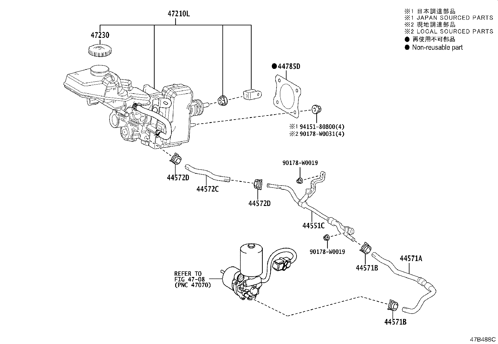 47210-02100 BRAKE BOOSTER ASSY, W/MASTER CYLINDER product image