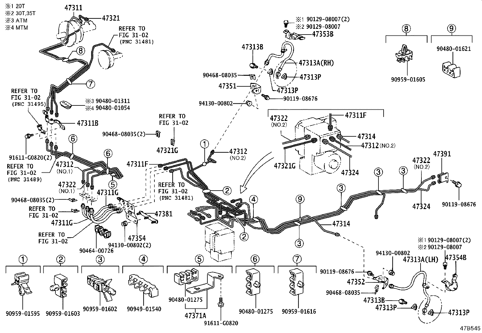 47312-37680 TUBE, FRONT BRAKE, FRAME, NO.2 product image