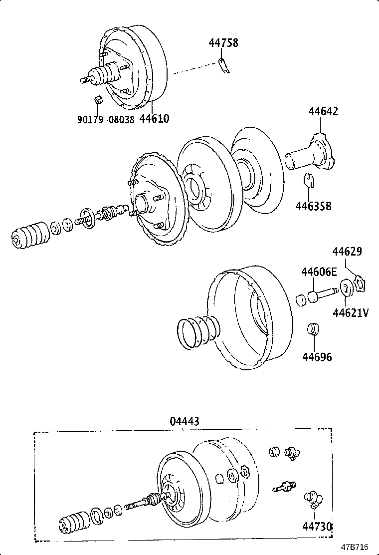 04443-36150 BOOSTER KIT, BRAKE product image