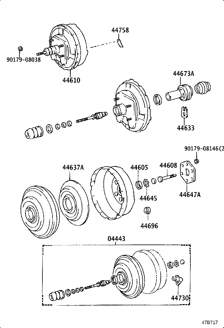 04443-36150 BOOSTER KIT, BRAKE product image