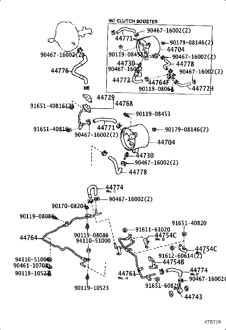 44771-36230 HOSE, UNION TO CONNECTOR TUBE product image