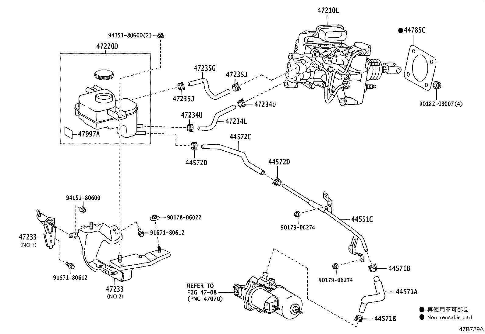47230-47110 CAP ASSY, BRAKE MASTER CYLINDER RESERVOIR FILLER product image