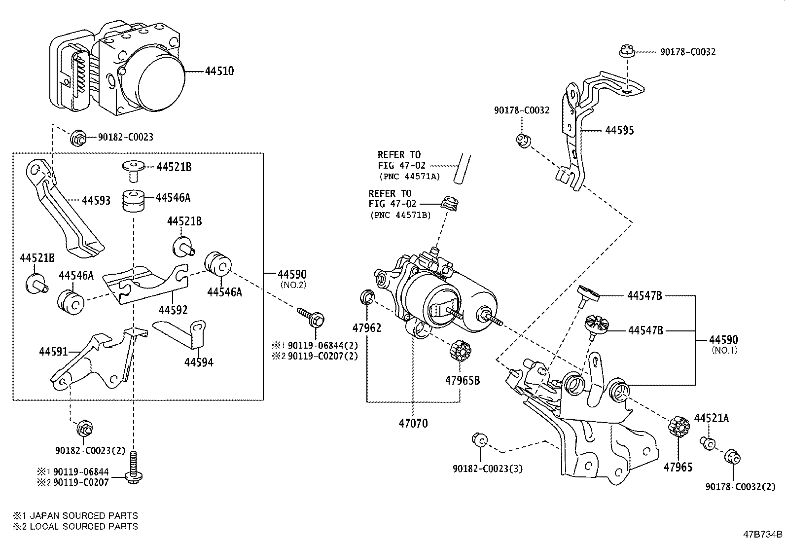 44590-02570 BRACKET ASSY, BRAKE ACTUATOR product image