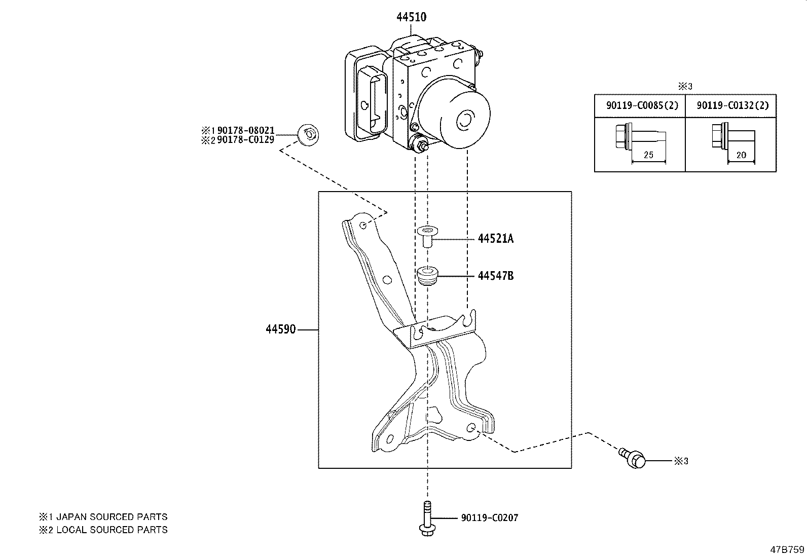 47311-07070 TUBE, FRONT BRAKE, NO.1 product image