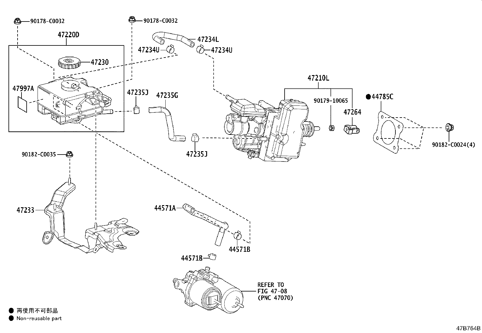 47050-02100 BRAKE BOOSTER ASSY, W/MASTER CYLINDER product image