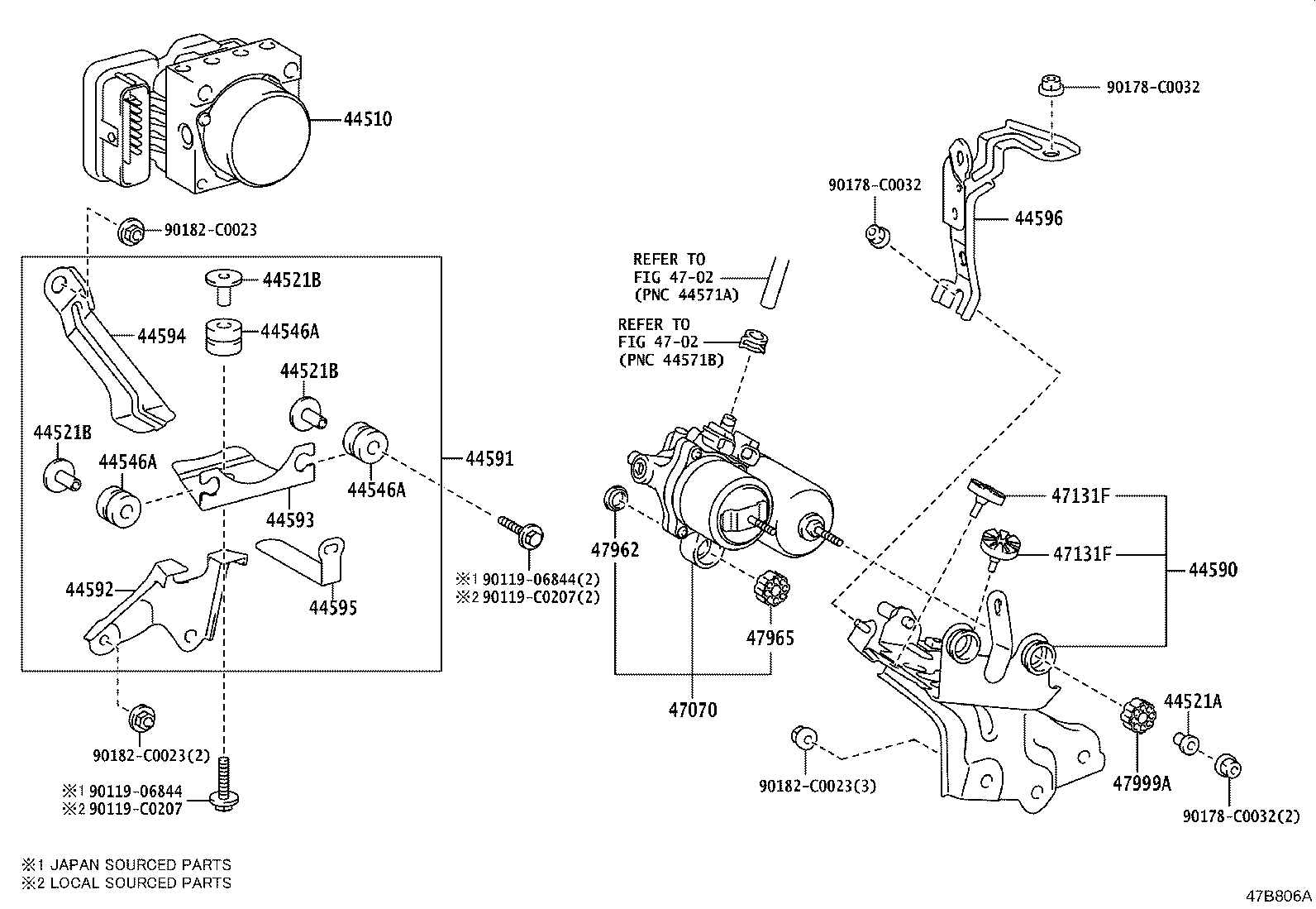 44591-02550 BRACKET, BRAKE ACTUATOR, NO.2 product image