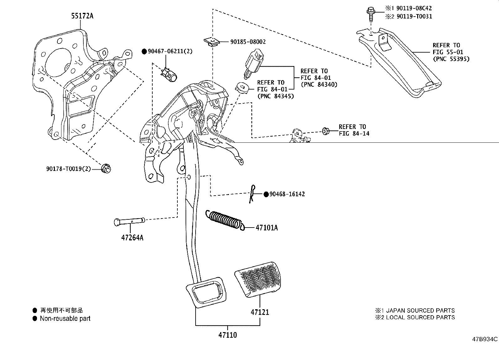 47110-02770 SUPPORT ASSY, BRAKE PEDAL product image