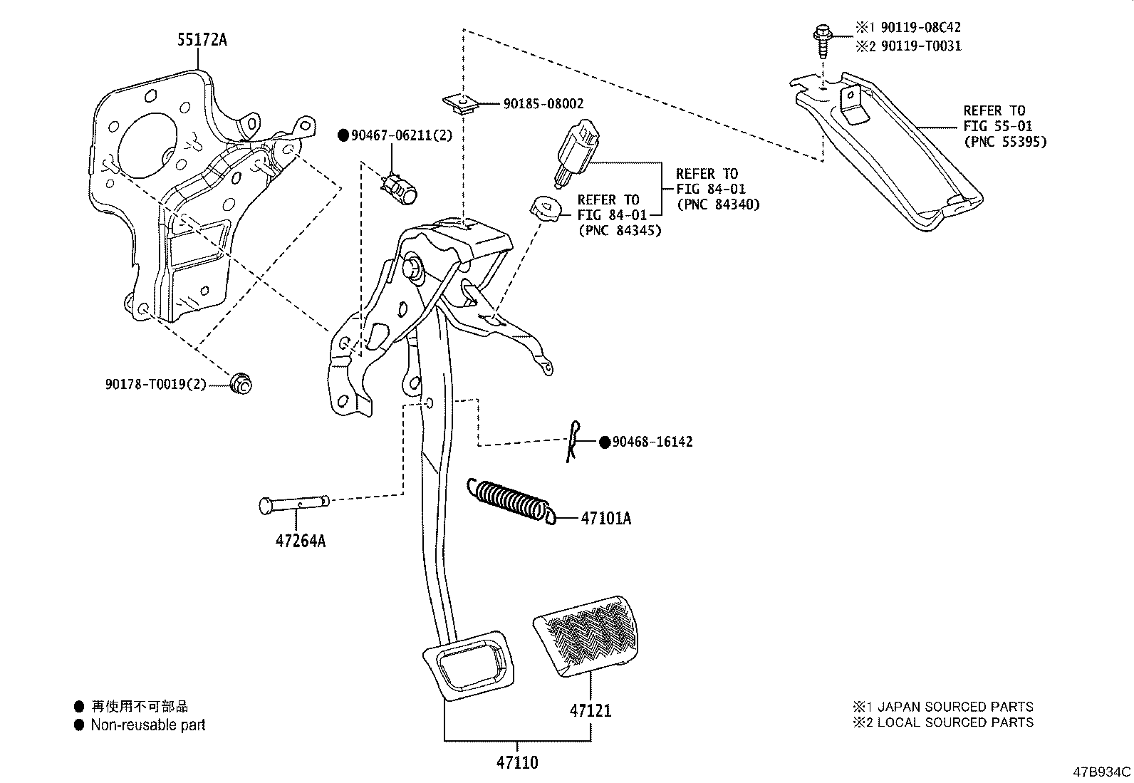 47110-02770 SUPPORT ASSY, BRAKE PEDAL product image
