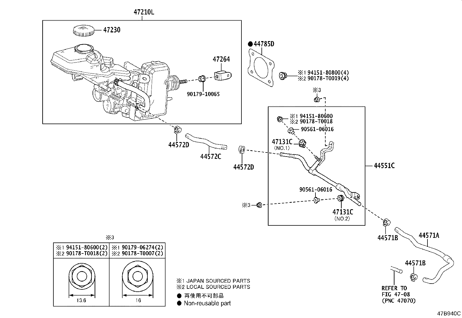 44551-02010 TUBE, BRAKE ACTUATOR, NO.1 product image