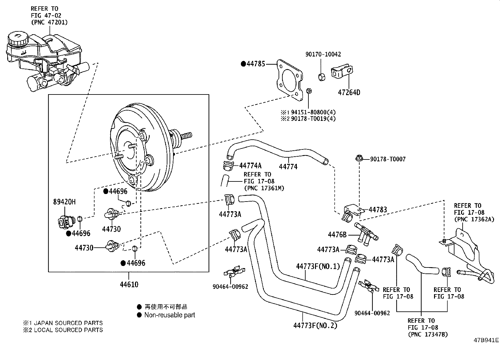 47264-02130 CLEVIS, BRAKE MASTER CYLINDER PUSH ROD product image